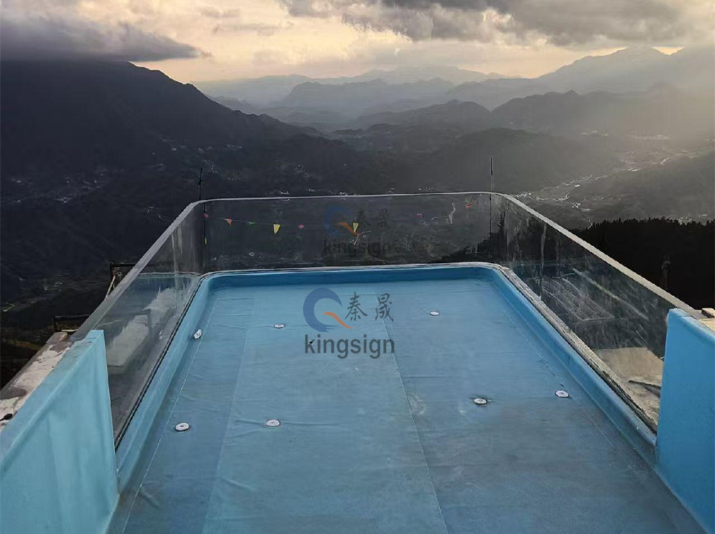 Kingsign U شكل تثبيت Windows Acrylic Pool